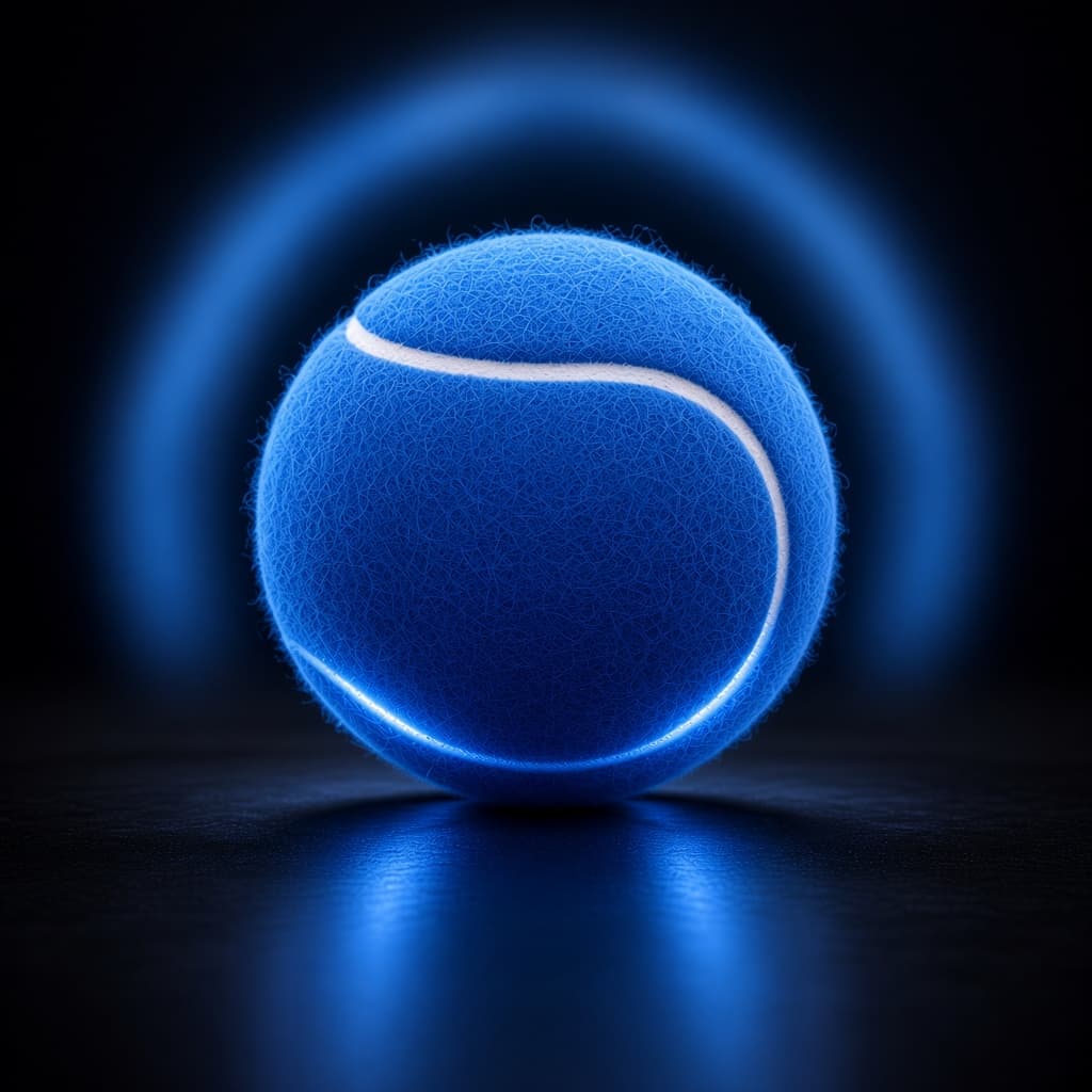 Glow Tennis Balls in Blue